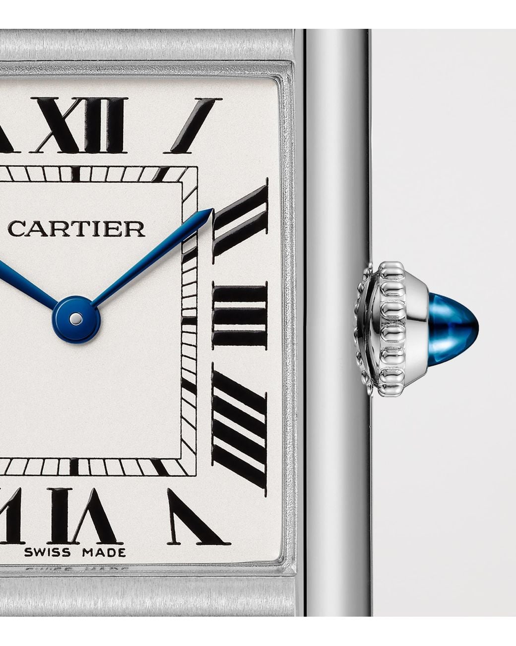 Cartier White Small Steel Tank Must Watch