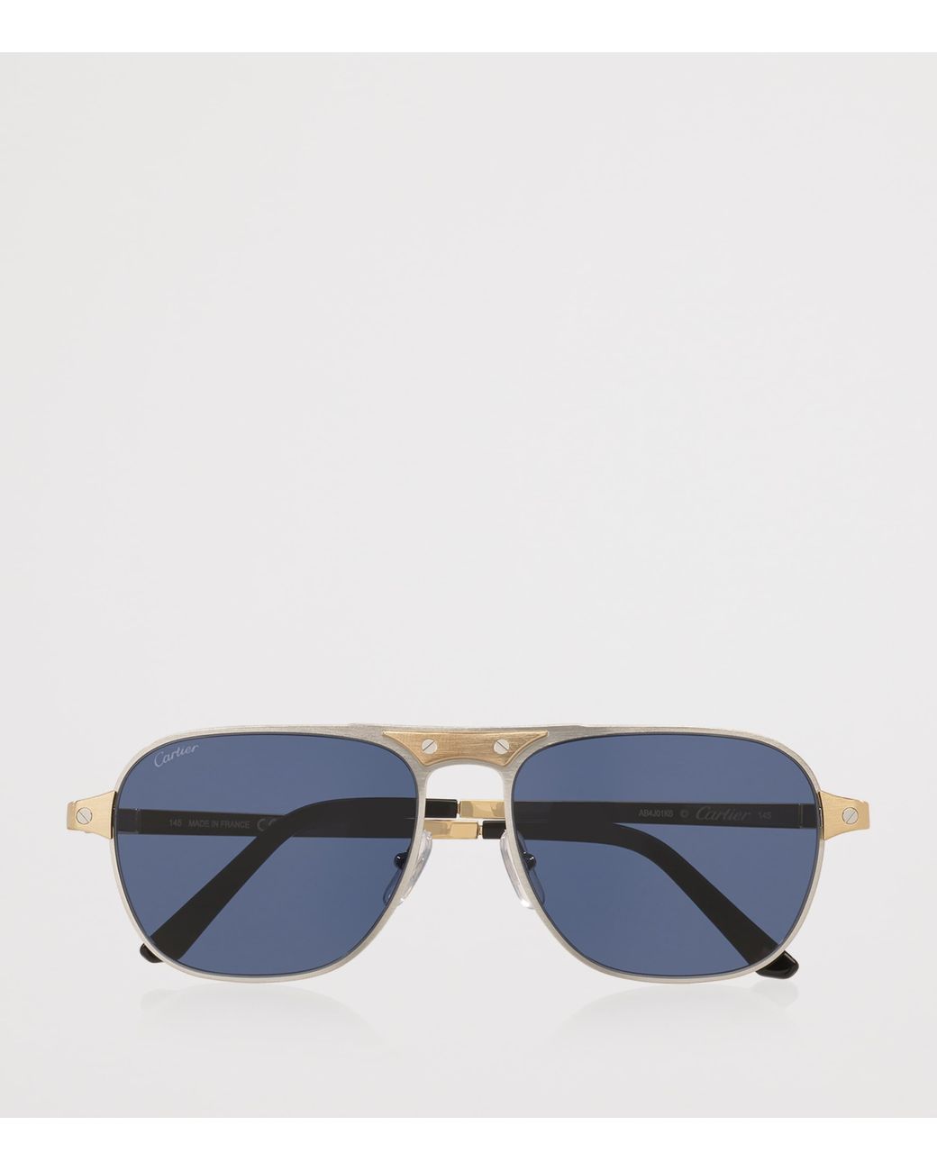 Cartier Blue Rectangular Aviator Sunglasses for men