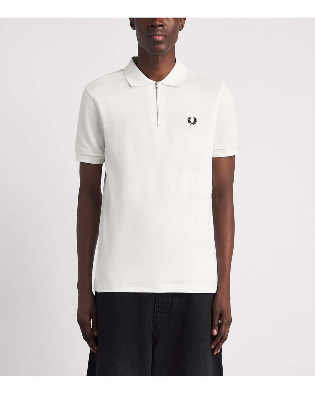 Fred Perry White Cotton Piqué Polo Shirt for men