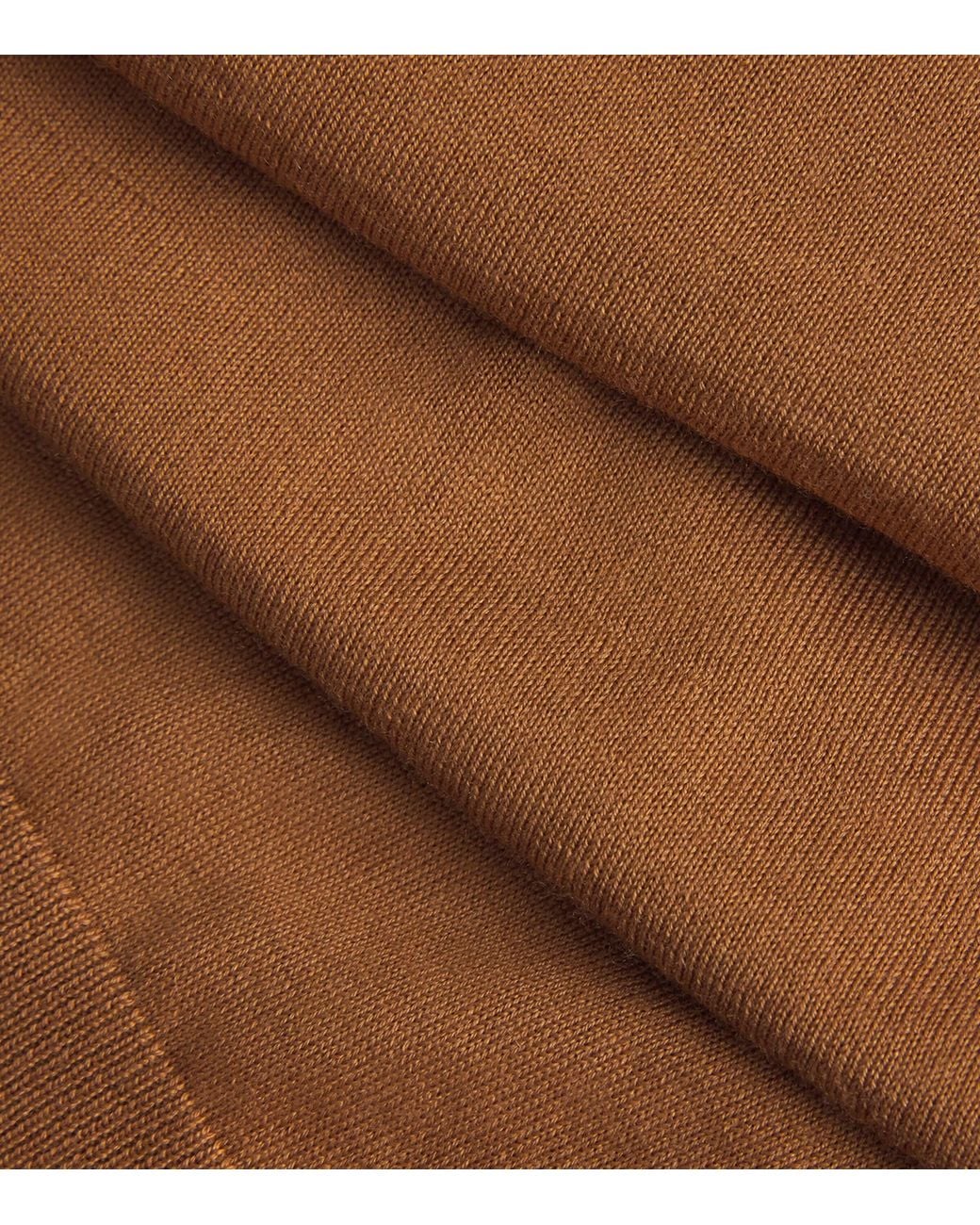 Isaia Brown Wool-Silk-Cashmere T-Shirt for men