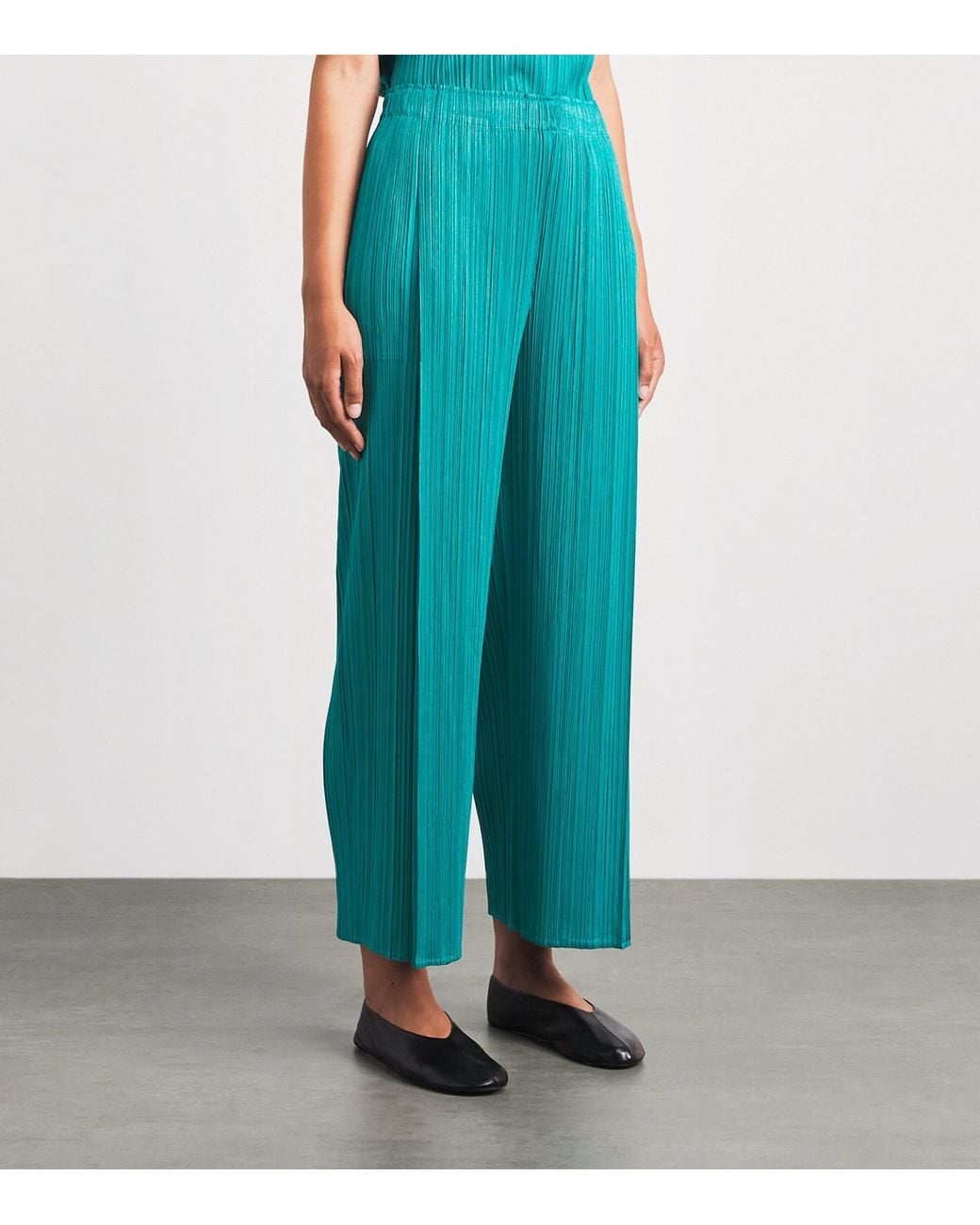 Pleats Please Issey Miyake Blue Monthly Colors June Trousers