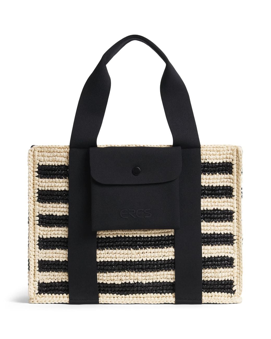 Eres Black Mini Rattan Voyager Top-Handle Bag