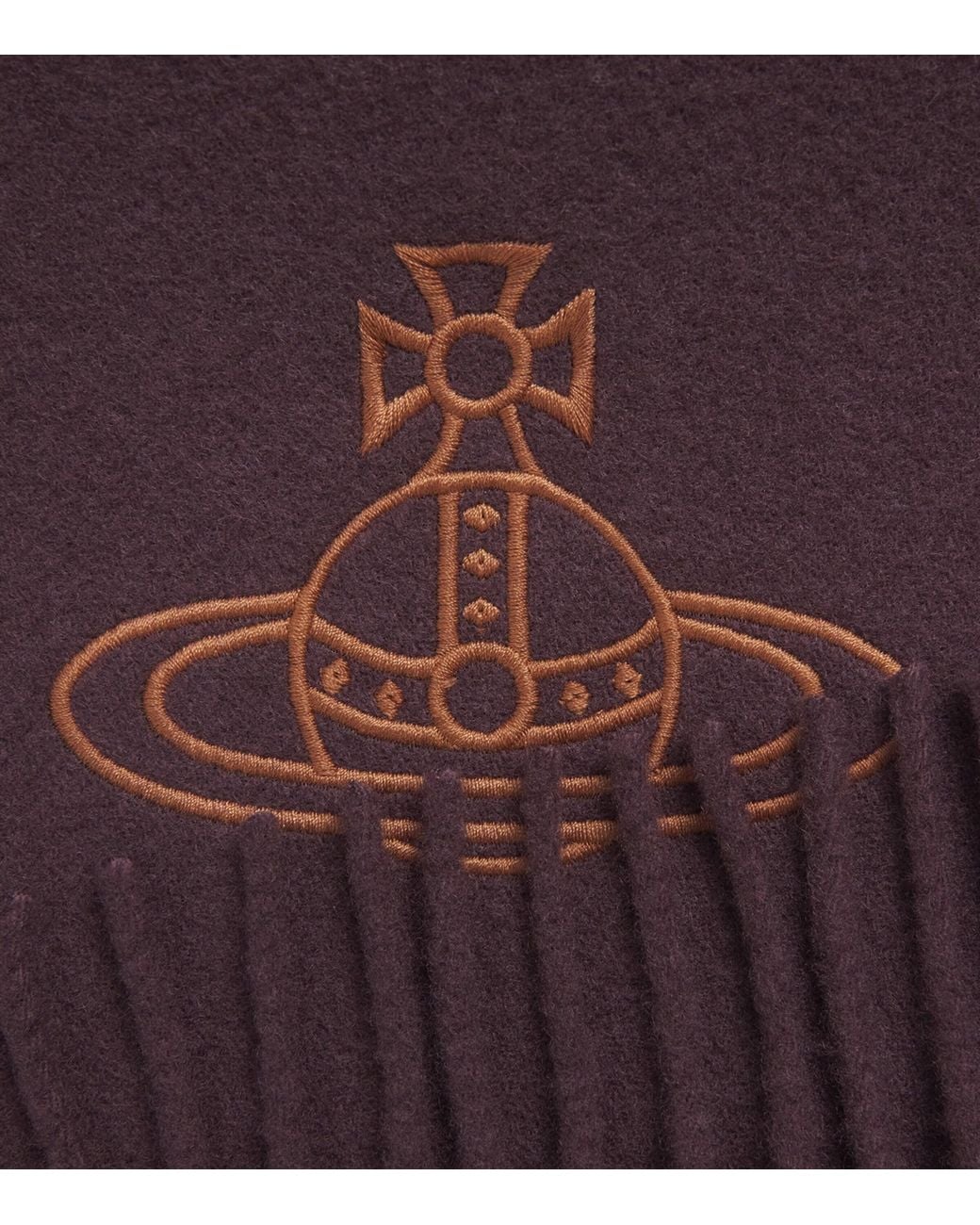 Vivienne Westwood Purple Wool Orb Scarf
