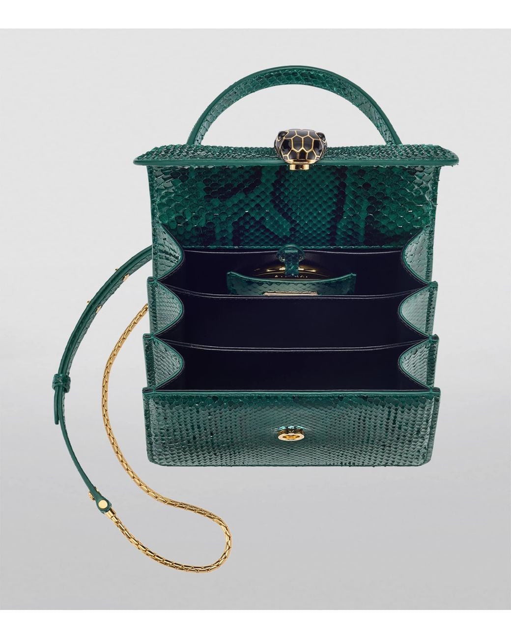 BVLGARI Green Serpenti Forever Top-Handle Bag