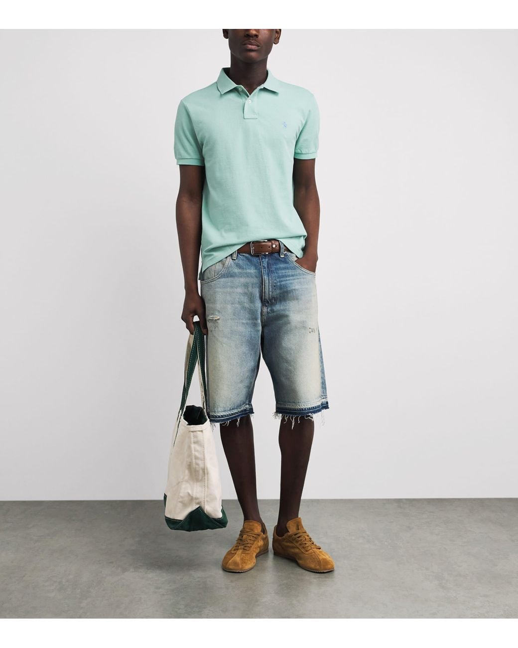 Polo Ralph Lauren Green Cotton Mesh Custom-Fit Polo Shirt for men