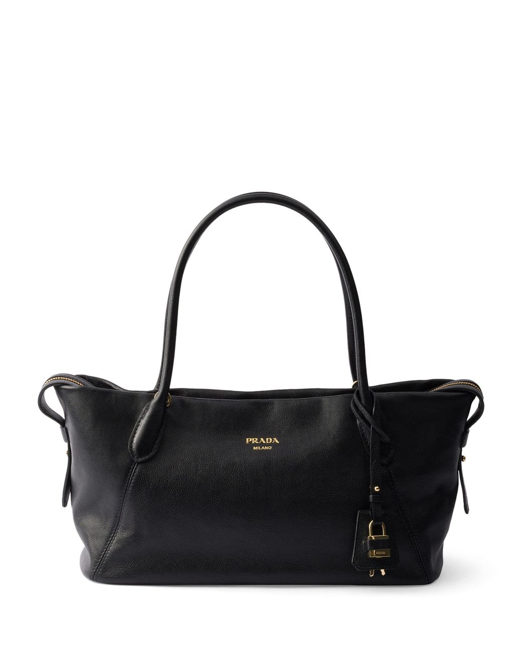 Prada Black Large Leather Tote Bag