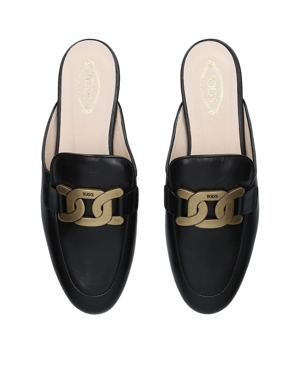 Tod's Blue Leather Slippers