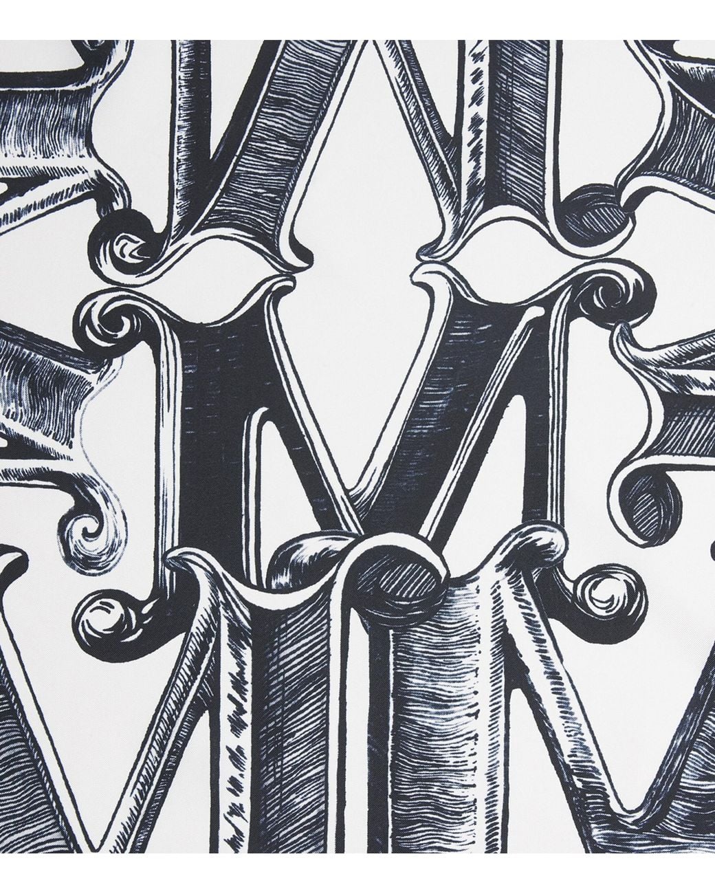 Max Mara Metallic Silk Logo Scarf