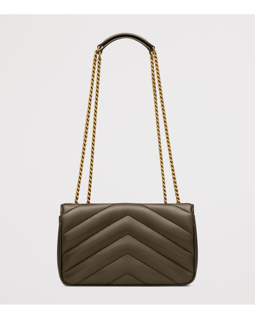 Saint Laurent Metallic Small Leather Loulou Shoulder Bag