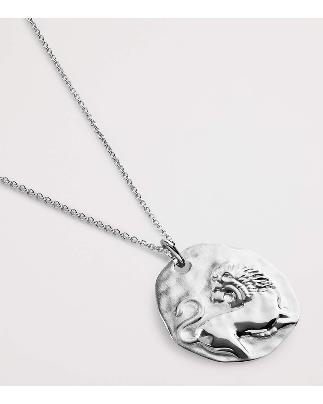 Monica Vinader White Sterling Leo Zodiac Necklace