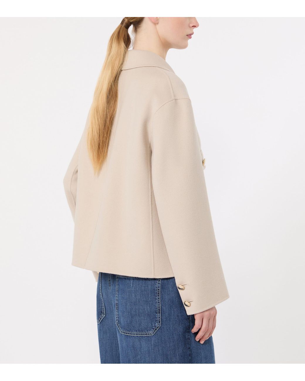 Max Mara Natural Virgin Wool Short Jacket