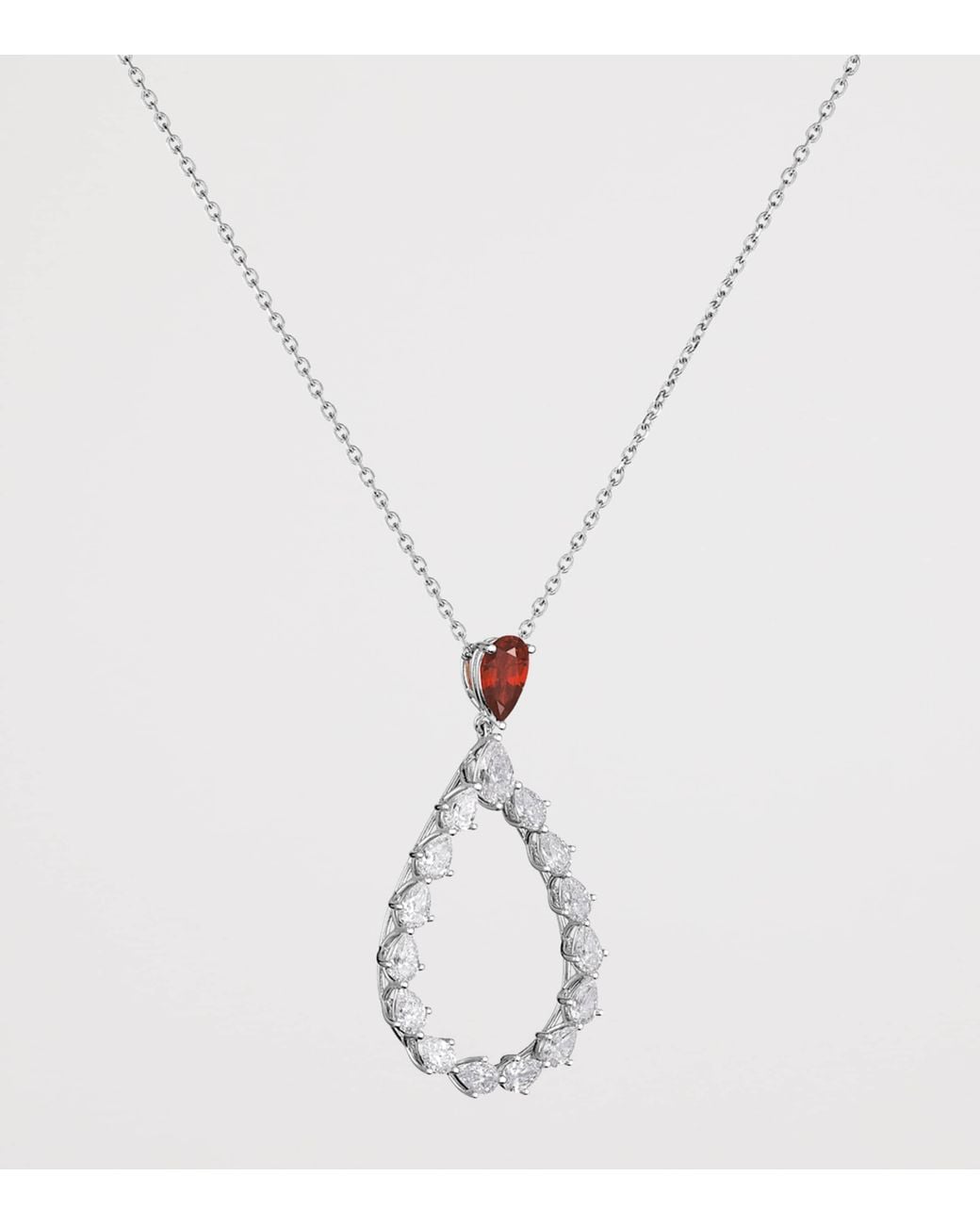 Chopard Metallic Diamond And Ruby L'Heure Du Diamant Necklace