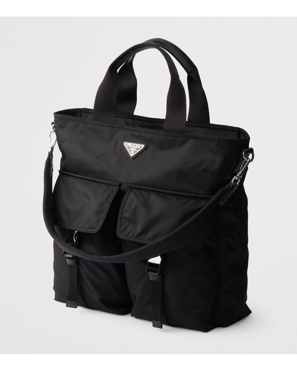 Prada Black Re-Nylon Explore Tote Bag for men