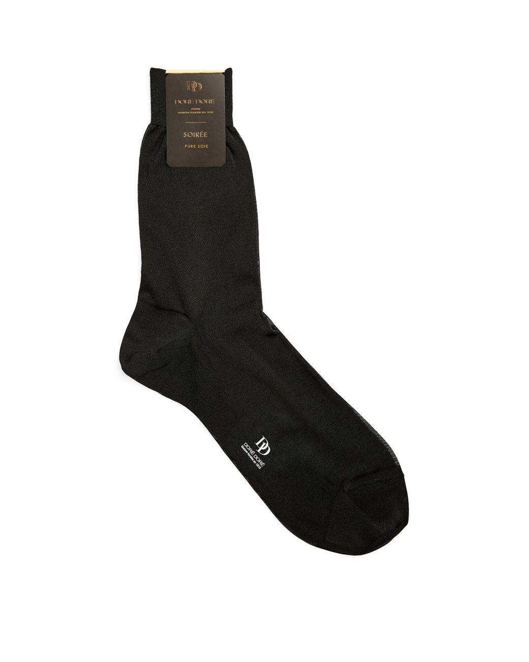 Doré Doré Black Silk Socks for men
