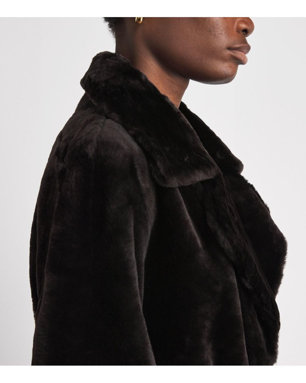 Arma Black Reversible Shearling Rien Coat