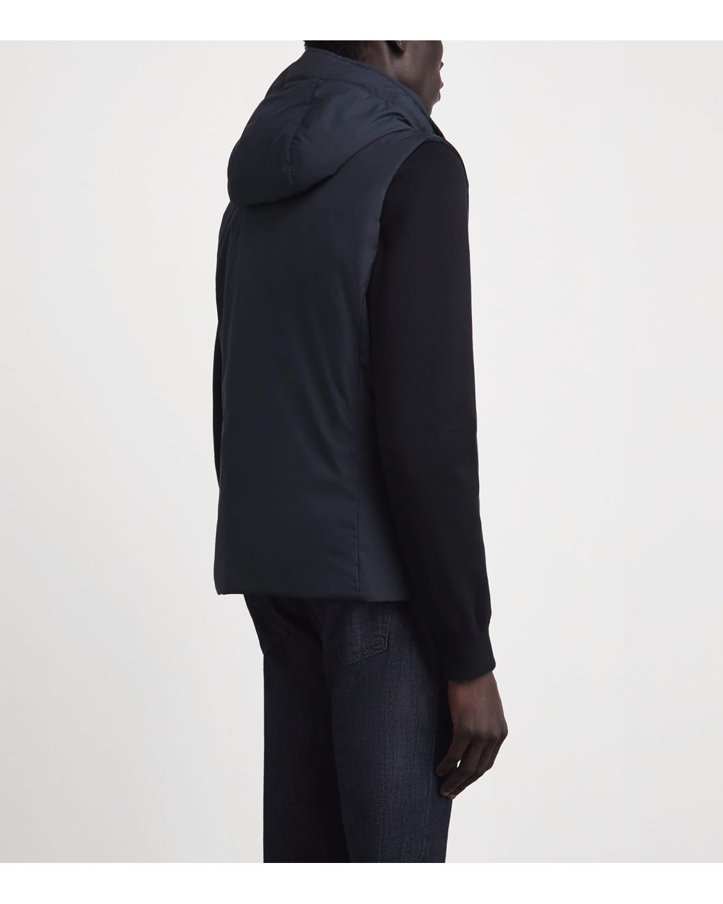 Moorer Blue Quilted Hybrid Jacket for men