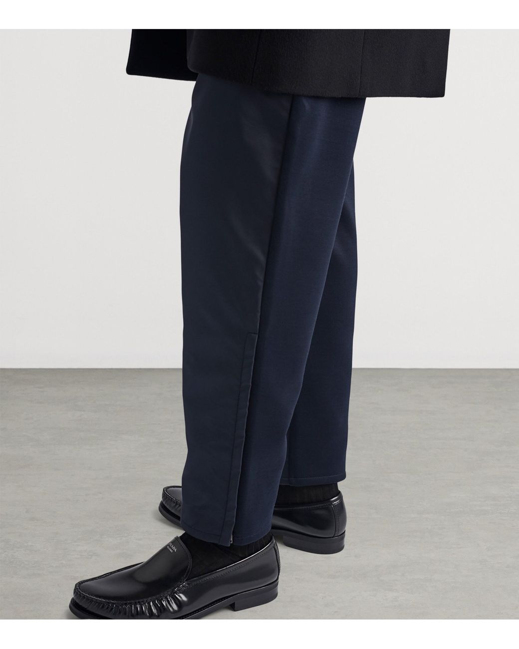 Prada Blue Cotton-Re-Nylon Straight Trousers for men