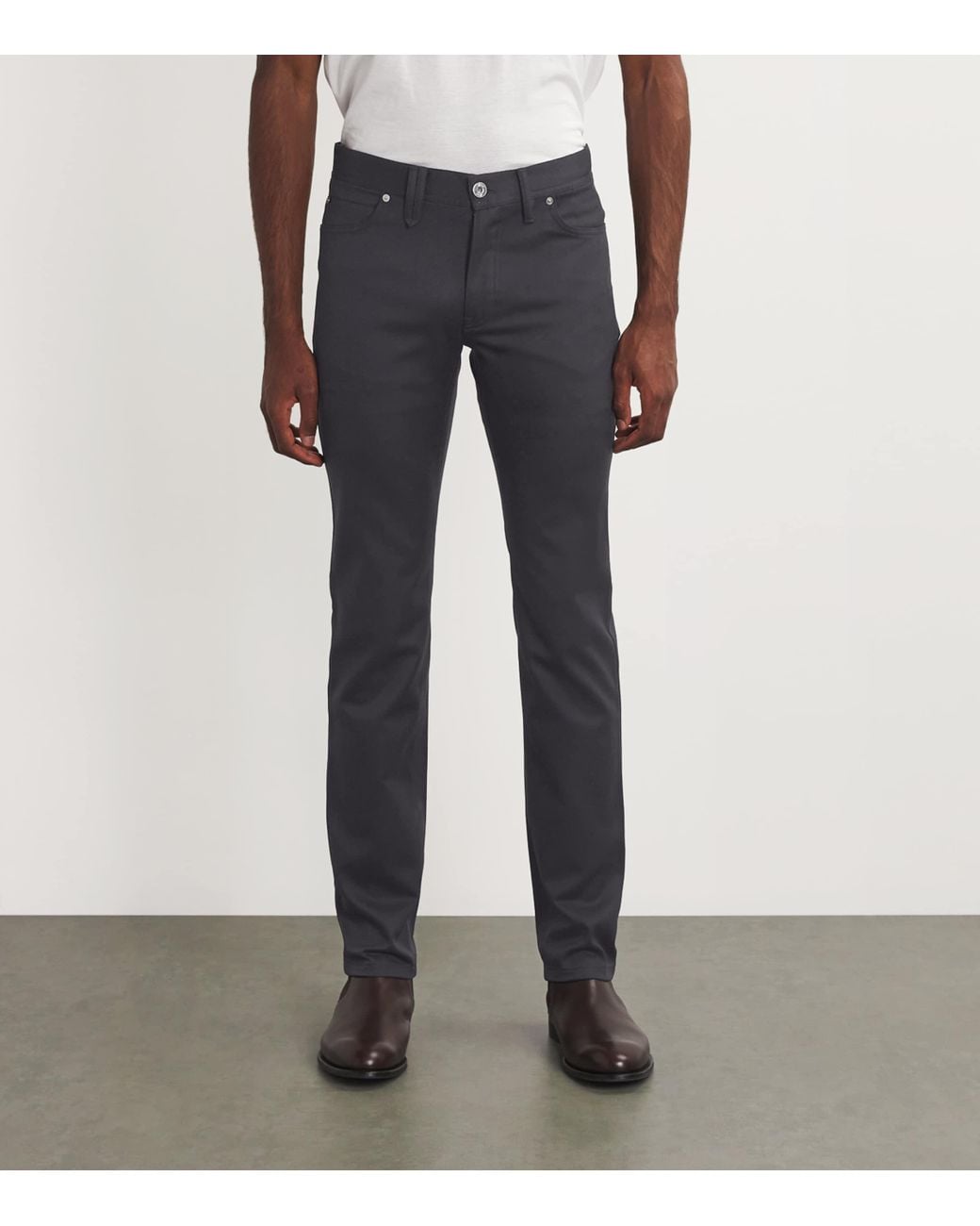 Brioni Blue Stretch-Cotton Straight Chamonix Jeans for men