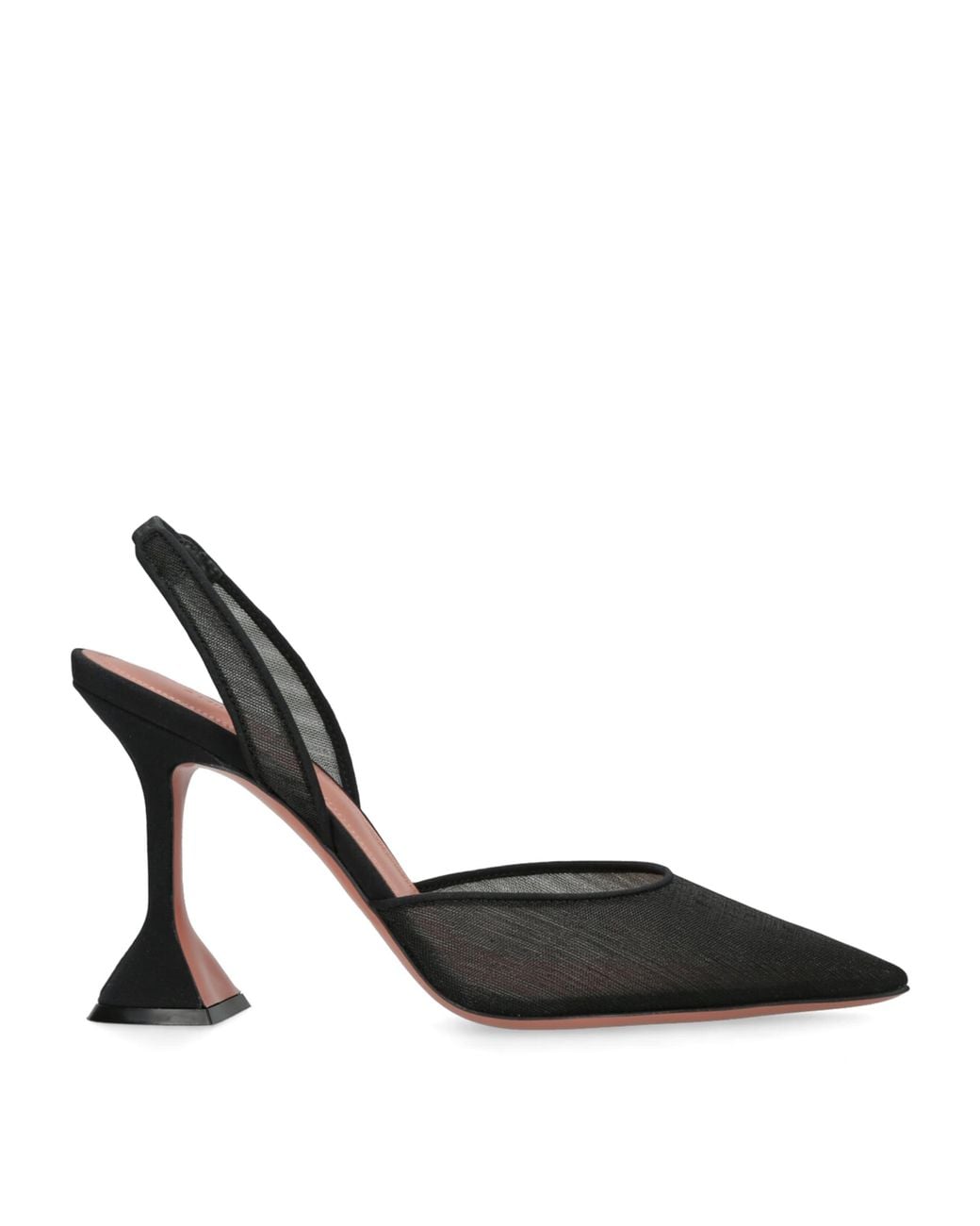 AMINA MUADDI Black Mesh Holli Slingback Pumps 95