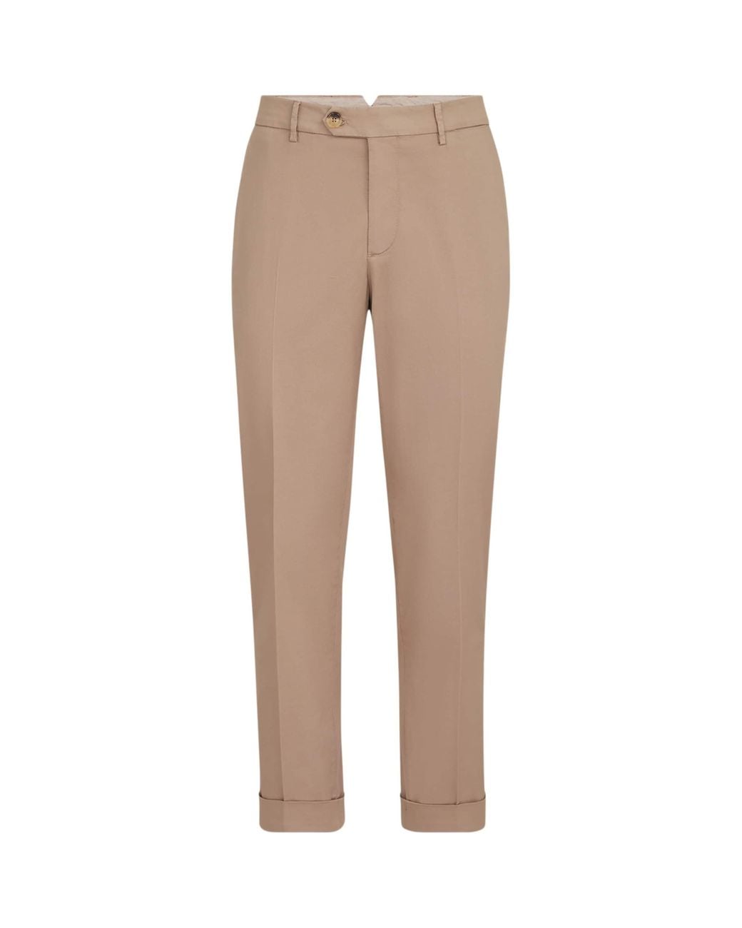 Brunello Cucinelli Natural Pima Cotton Comfort Gabardine Trousers for men