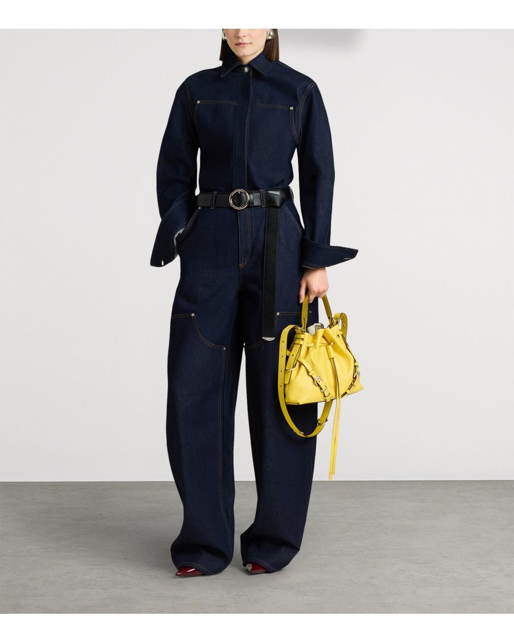 Givenchy Blue Denim Contrast-Stitch Shirt