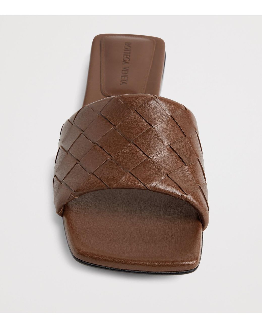Bottega Veneta Brown Leather Parco Mules