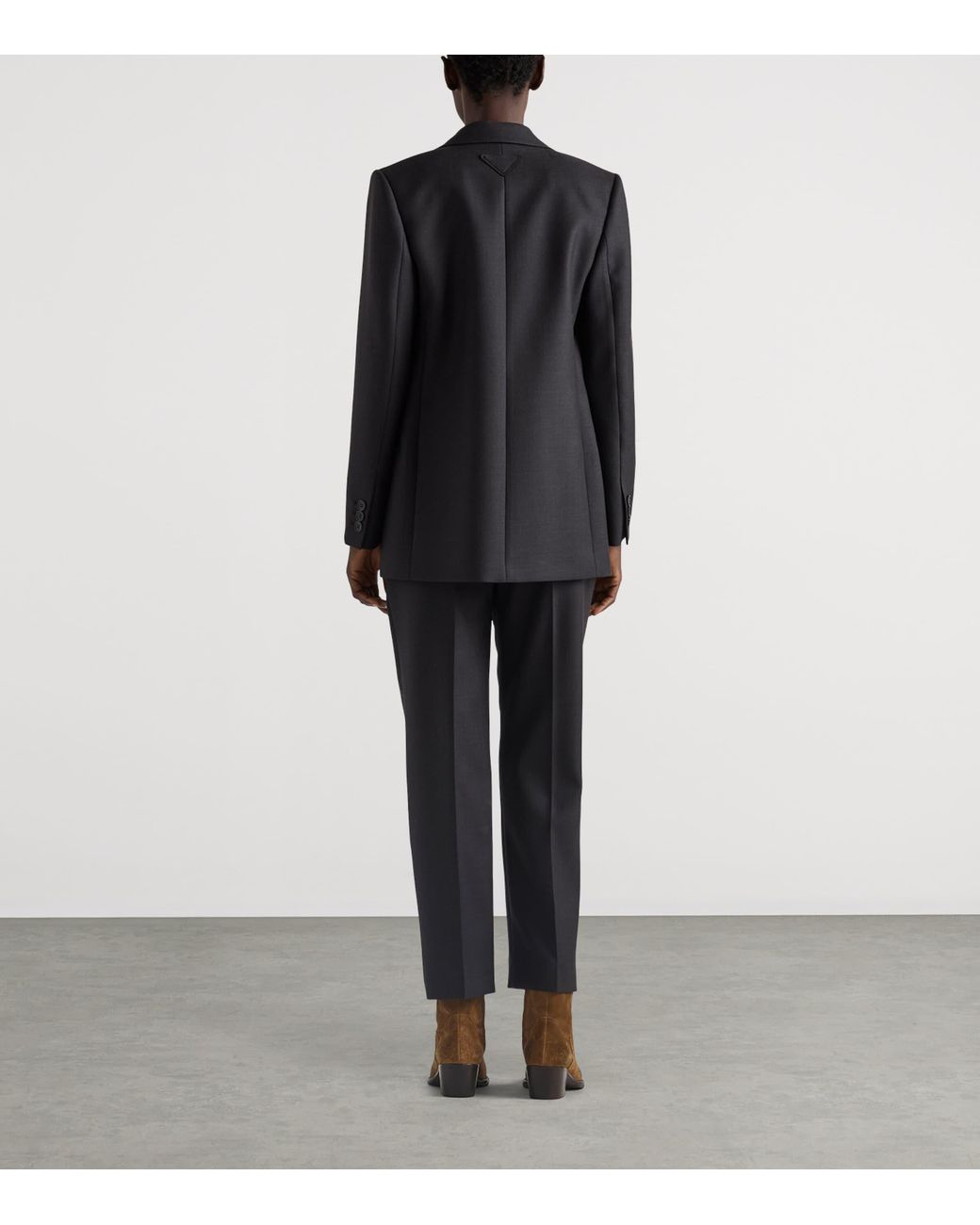 Prada Black Wool Gabardine Trousers