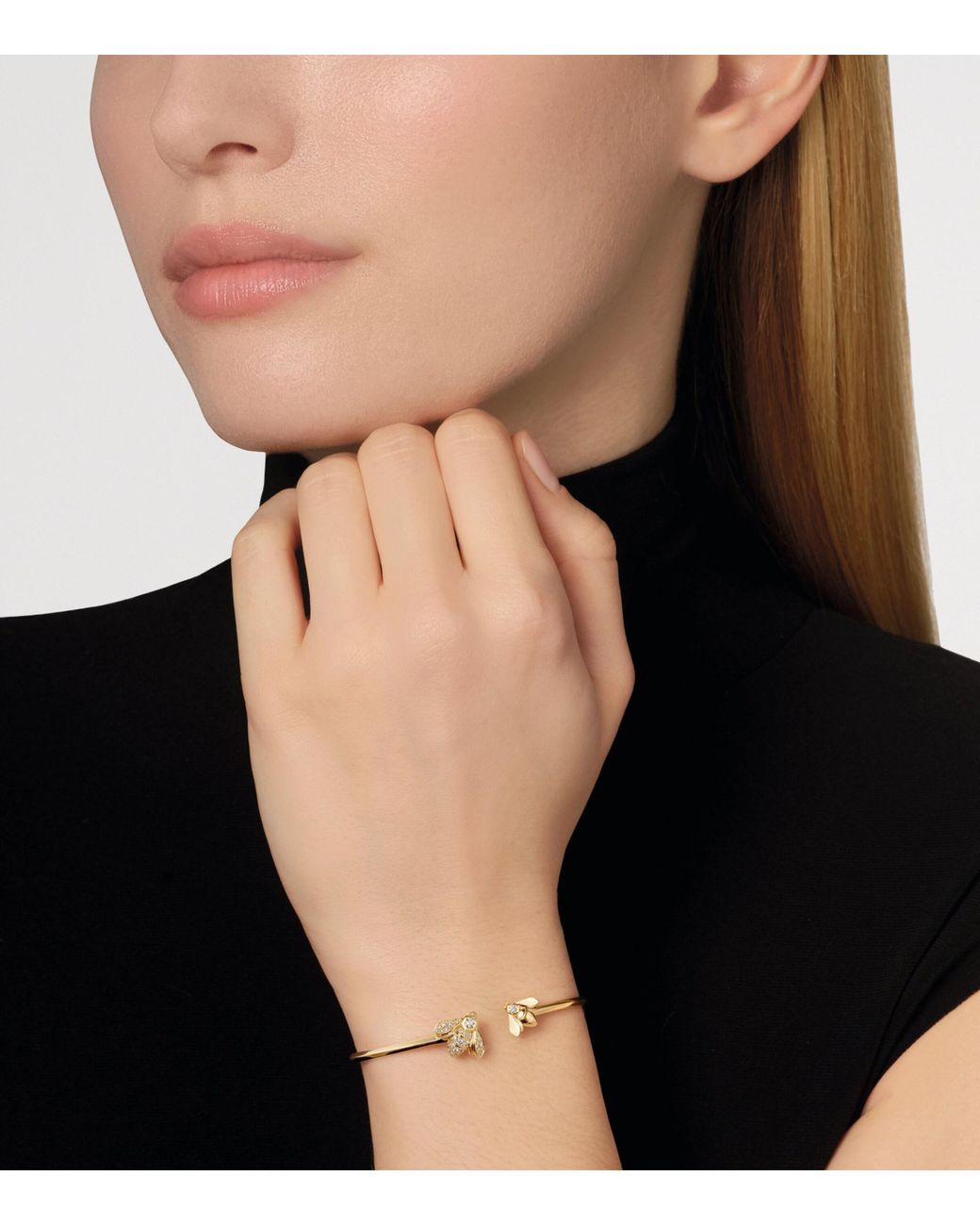 Chaumet Metallic And Diamond Bee De Bangle