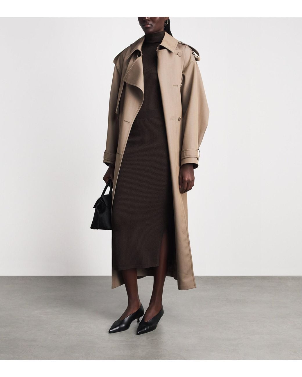 Wolford Brown Wool-Blend Seamless Midi Skirt