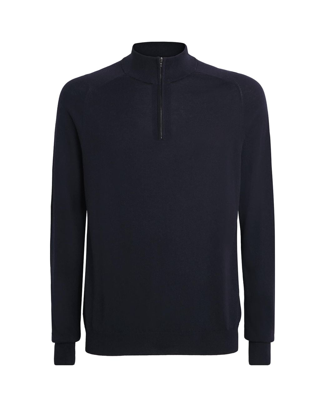 Sunspel Blue Sea Island Cashmere Half-Zip Sweater for men