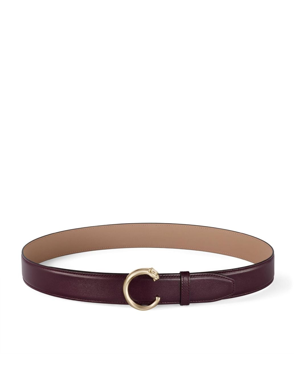 Cartier Brown Small Leather Panthère De Belt