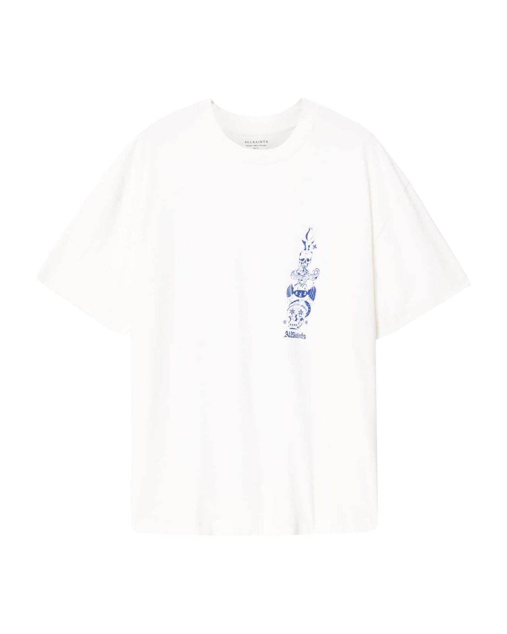 AllSaints White Organic Cotton Ignis T-Shirt for men