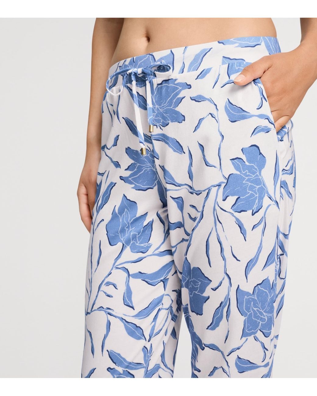 Hanro Blue Printed Sleep & Lounge Trousers