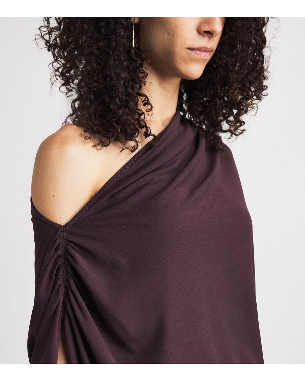 Wolford Purple Fluid Drape Bodysuit