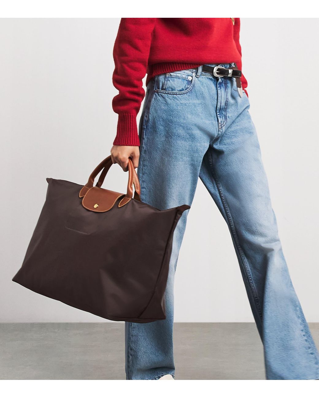 Longchamp Brown Large Le Pliage Original Travel Bag
