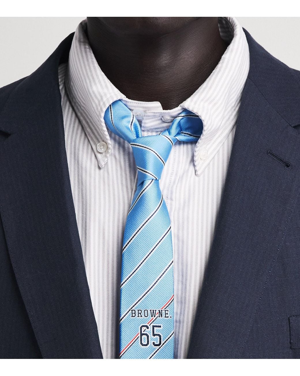 Thom Browne Blue Silk Browne 65 Tie for men