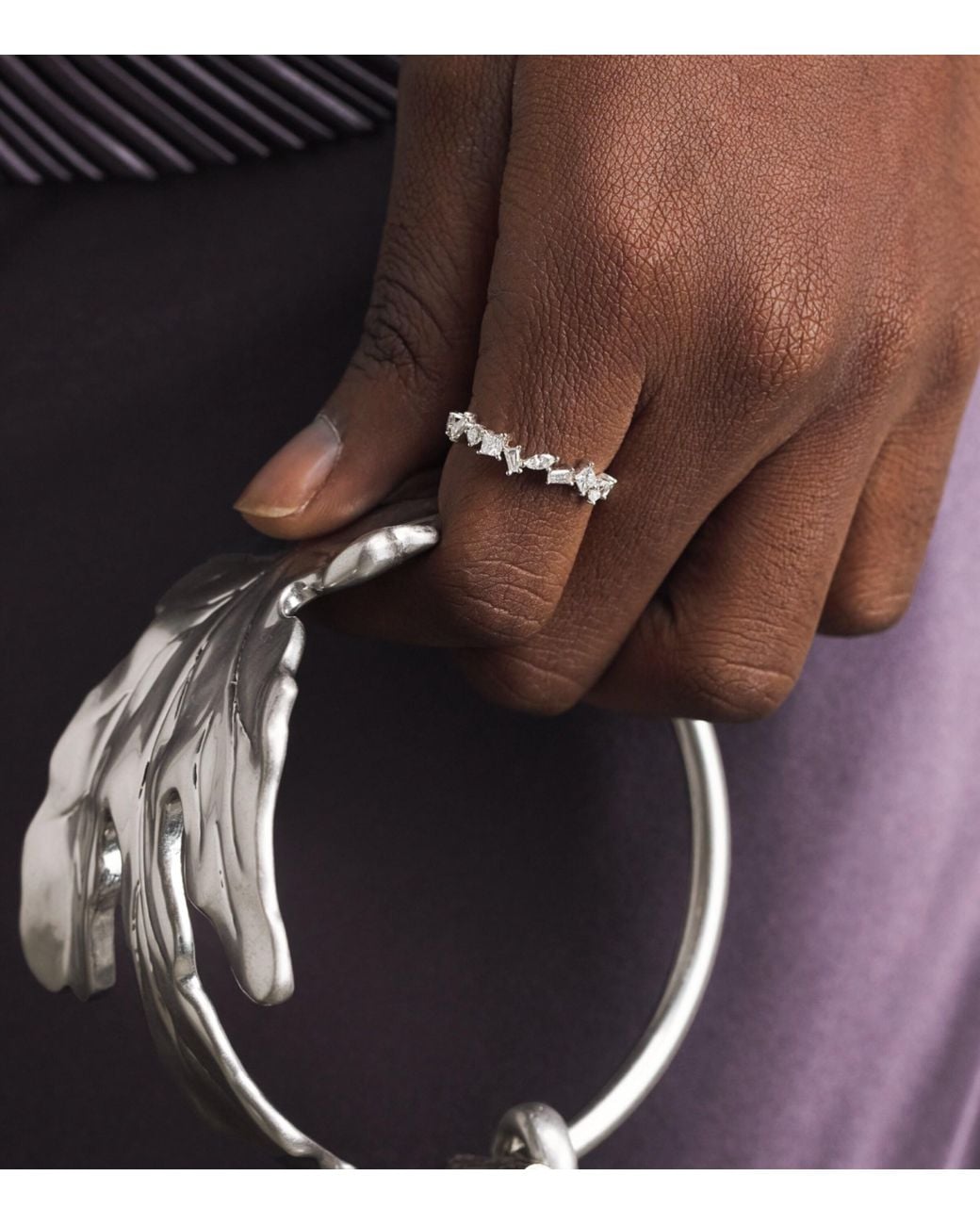 Rosa De La Cruz Natural And Diamond Cascade Ring