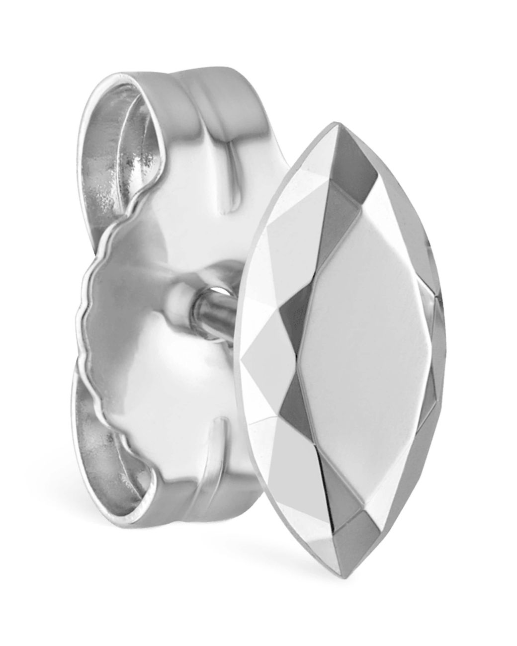 Maria Tash Gray Faceted Marquise Single Stud Earring
