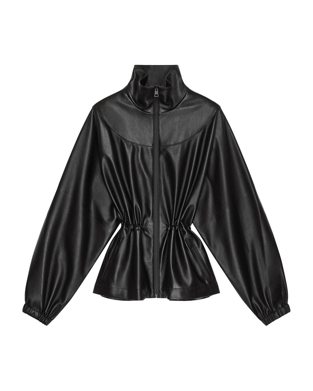 Givenchy Black Gathered Leather Jacket