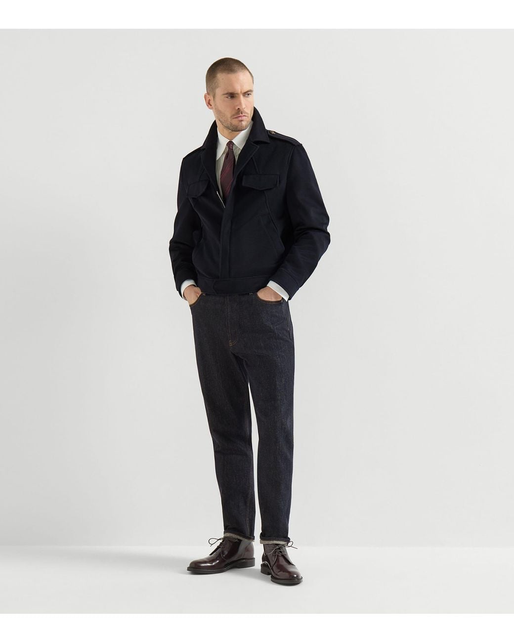 Brunello Cucinelli Blue Japanese Denim Jeans for men