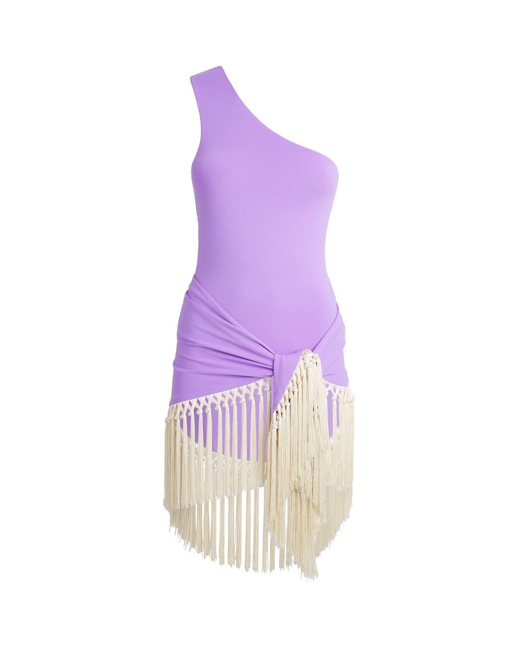 Taller Marmo Purple Pareo-Detail Yacare Swimsuit