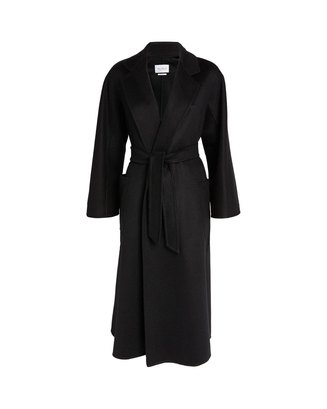 Max Mara Black Cashmere Ludmilla Wrap Coat