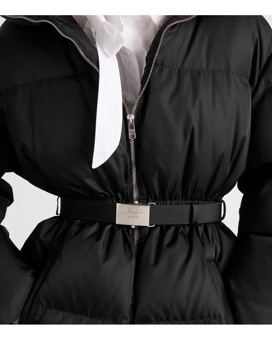 Prada Black Down Re-Nylon Hooded Jacket