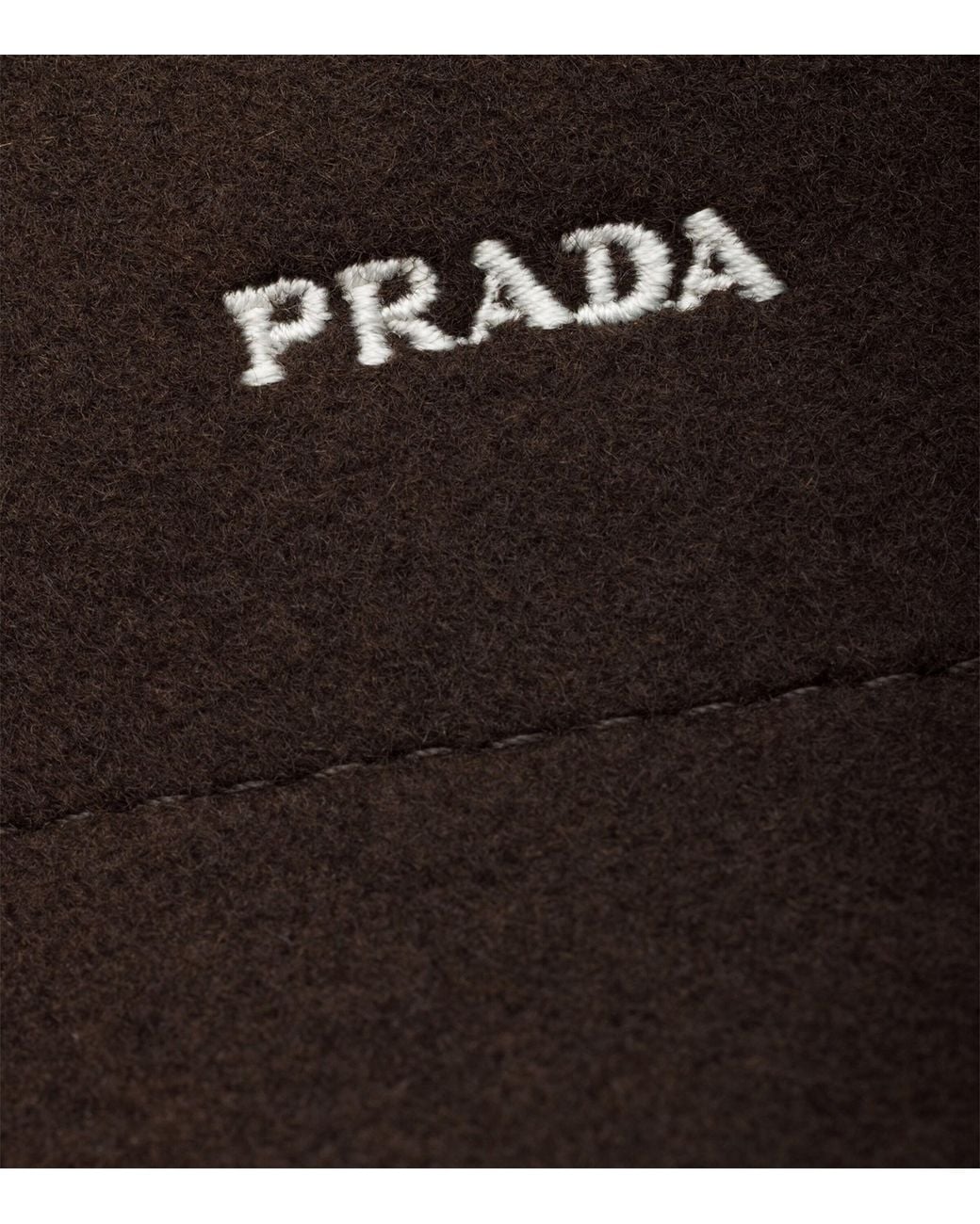 Prada Black Fleece Wool Cloche Hat