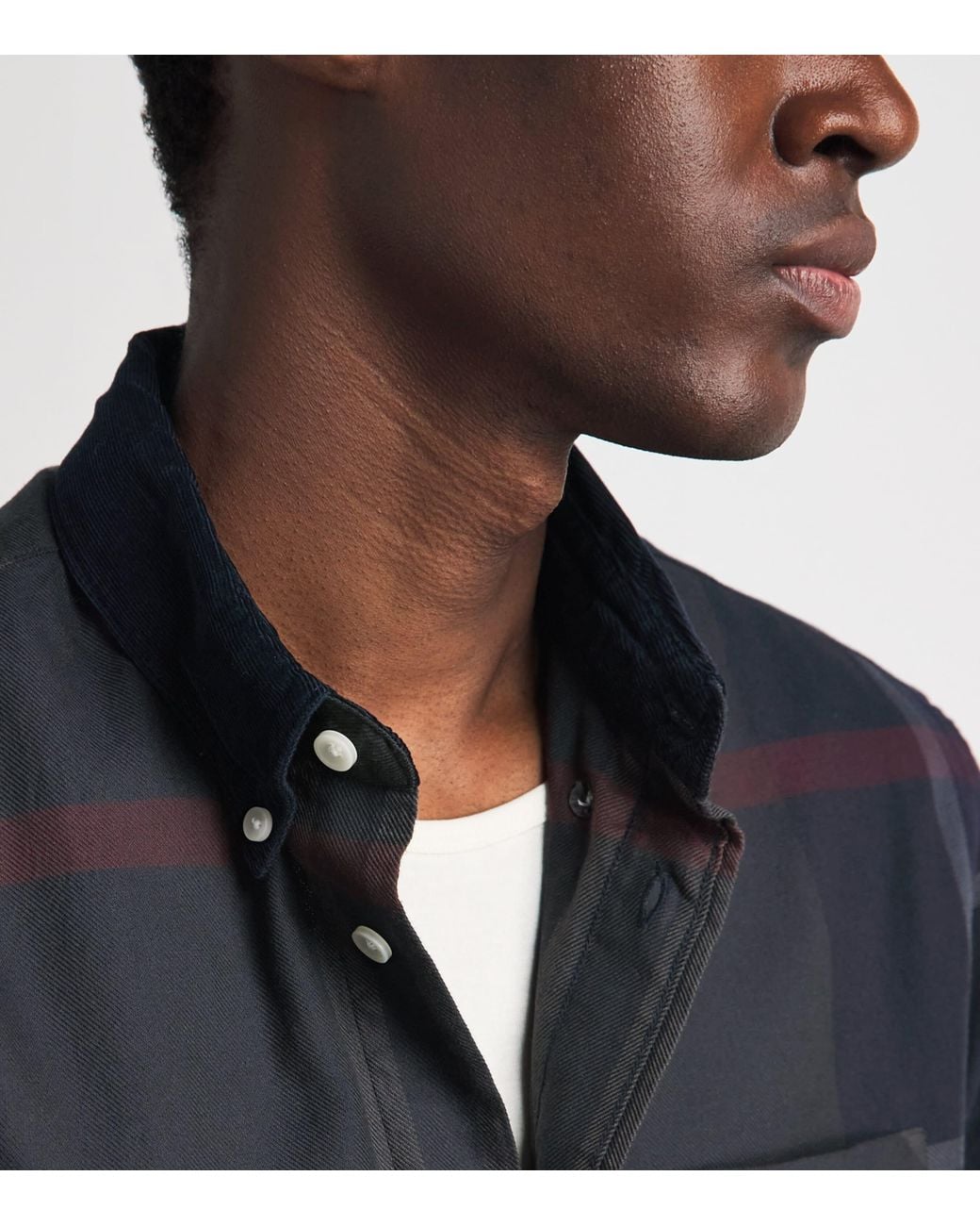 Barbour Blue Cotton Tartan Dunoon Shirt for men