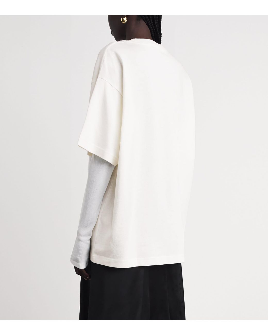 Acne White Cotton Logo T-Shirt