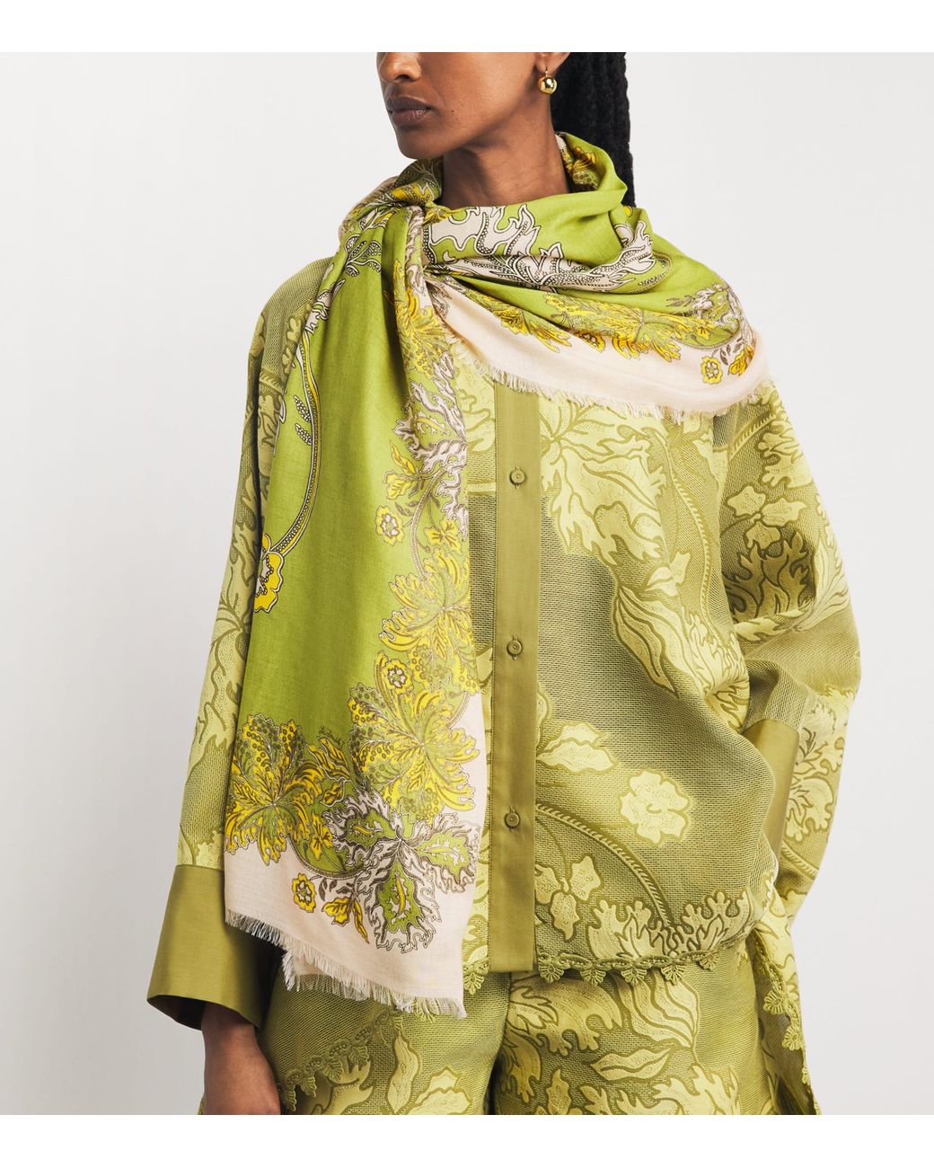 LaDoubleJ Yellow Printed Scarf