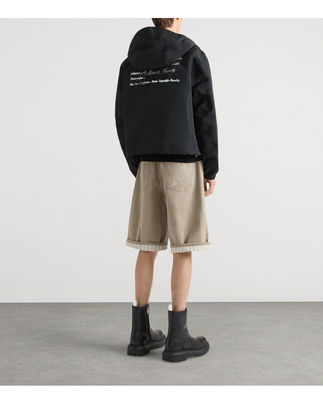Givenchy Black Archival Print Windbreaker Jacket for men