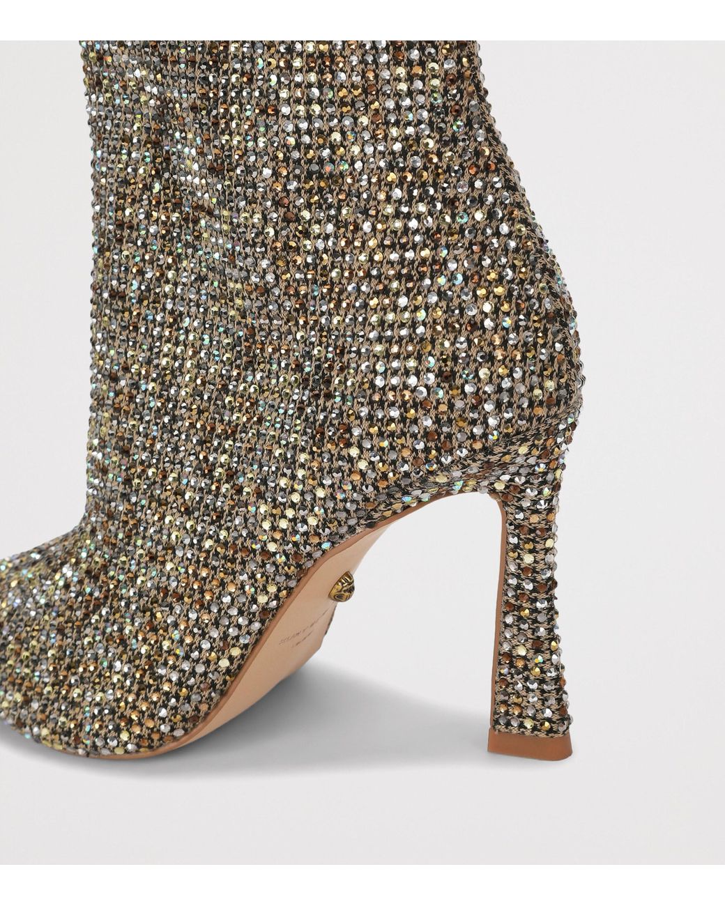 Kurt Geiger Brown Crystal-Embellished Annabel Ankle Boots