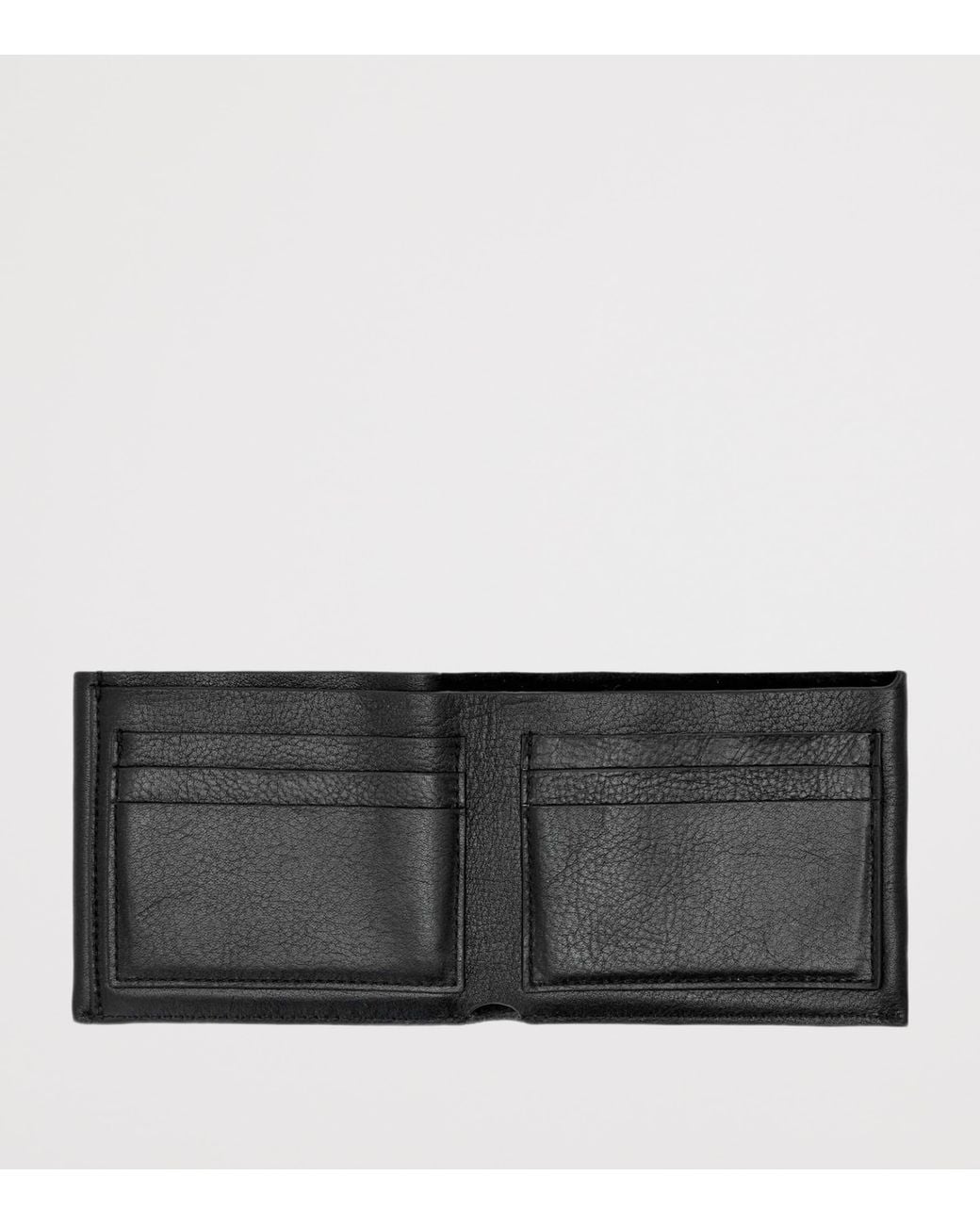 AllSaints Black Leather Axis Wallet for men